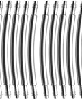 10 Pcs Curved Spring Bars For Watch Bands, 1.5mm Stainless Steel double flanged pins displayed, ideal for watch strap replacement.
