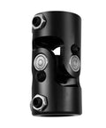 Pro Grade 1 Inch Round Black Steering Universal Joint Shaft For Gearheads, 83mm Total Length, 35 Degree Swing, front view