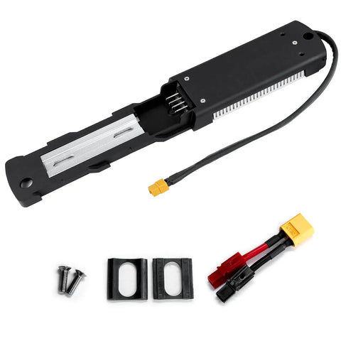Electric Bike Battery Mounting Plate Replacement With 4 Pin XT60 Anderson Connector Includes Female XT60 And XT60 To Anderson Cable Screws And Rubber Pads Plug And Play Compatible With Hailong G80 Battery Packs