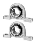 Two Pack 25mm Zinc Alloy Inner Ball Mounted Pillow Block Insert Bearing KP005 for CNC Machines and Conveyor Systems