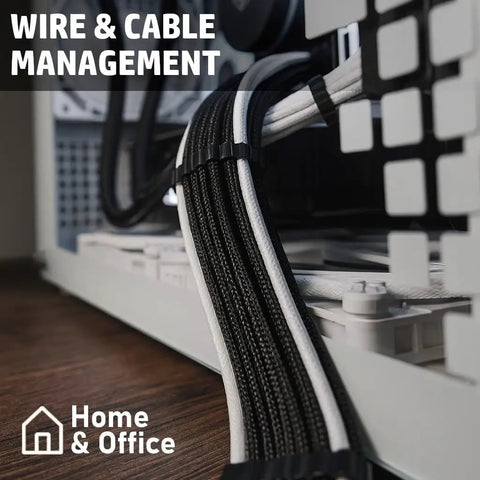 Split Sleeve Wire Loom For High Temperature Automotive Harness And Home Cable Management, 25 Feet Long, 1 Inch Diameter