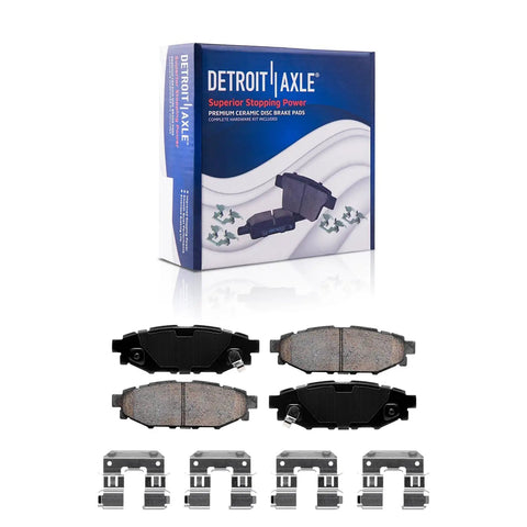 8 Piece Subaru Ceramic Brake Kit With Front 11.54 Inch Rotors And Rear 11.26 Inch Rotors Plus Ceramic Brake Pads packaging