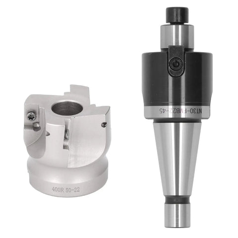 Beefy Indexable End Mill Holder NT30 FMB22 45 Degree with 400R 50 22 4T face cutter for high speed machining