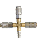 Pneumatic Manifold Splitter Coupler 2 To 3 Way Quick Fit Air Distributor for compressed air lines with durable quick connect fittings