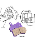 Harley Touring Brake Pads Kit For 2008 To 2022 FLHTCU Ultra Classic Electra Glide FLHR Road King FLHX Street Glide illustration