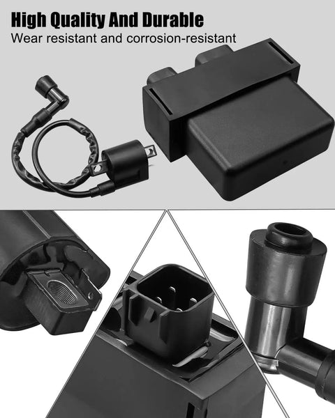 All In One Ignition Coil, Spark Plug, And CDI Box Kit For Raptor 50 YFM50R YFM50 2004-2008 Replacement close-up