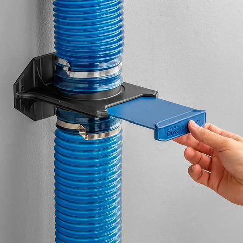 4 Inch Ready Mount Self Cleaning Blast Gate with Built In Bracket for Dust Collection High Airflow Performance Durable Polymer Construction