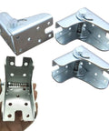 Heavy Duty Self Locking Folding Table Leg Hinges And Cold Rolled Steel Angle Braces For Sofa Beds Locks Solid At Ninety Degrees Table Supports Four Pair Set Sleek Hidden Build in hand with detailed view.