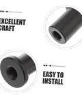 Close-up of black matte Barn Door Track Connector Kit And Stopper Set With Easy Installation Versatile Home Improvement Accessories.