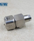 Waterjet 90 Degree Pure Water Swivel Valve For Water Jet Machines Heavy Duty Stainless Steel Connector on beige surface