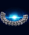 15 Piece ER11 Collet Set With Spring Chuck For CNC Milling Lathe Engraving Machines arranged in a curve against a blue background.