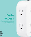Heavy Hitter Six Outlet Wall Tap Extender And MultiPlug Power Splitter With Three Sided Design for tight space access.