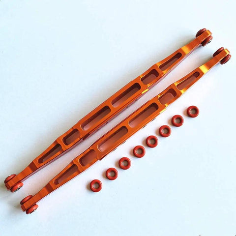 Orange Aluminum Rear Trailing Arms Lower Linkage For 1 To 7 Scale Unlimited Desert Racer UDR Replacement Part 8544 Durable Upgrade For Traxxas UDR Kit, with bushings