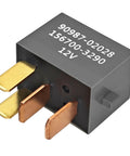 12V DC 30A 4 Pin Automotive Relay Pack Of 2 For Toyota Vehicles 1997 And Up Direct Replacement With OEM-Quality Performance, Reliable Power Switch For Engine Bay, Plug And Play 12V Relay Fit, angled view
