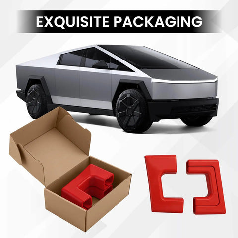 Tesla Cybertruck Tow Hook Covers Front Hitch Cover For 2024 2025 2026 Models Red, packaging with red custom fit caps
