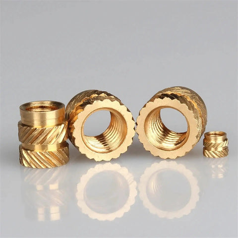Get Your Hands On These Badass Knurled Insert Nuts Made From Solid Brass For Hot Melt Installation In Wood Or Plastic strong threads hold tight and last forever M2 M6 sizes