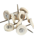 Versatile 1 Inch Wool Felt Grinding Sanding Head With Abrasive Buffing Wheel And 3mm Shank Thread Polishing Brush set of heads.