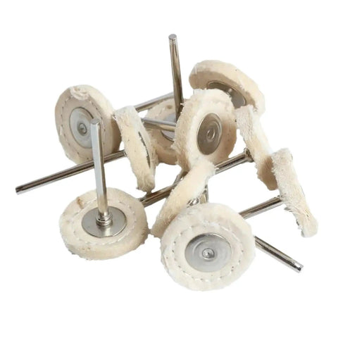 Versatile 1 Inch Wool Felt Grinding Sanding Head With Abrasive Buffing Wheel And 3mm Shank Thread Polishing Brush set of heads.
