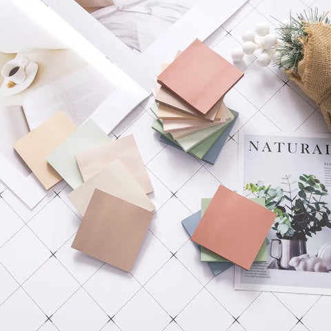 Dope 3x3 Sticky Notes Pack Of 16 Pads With 55 Sheets Each In Vintage Colors Recyclable Paper Super Sticky Adhesive displayed on a table