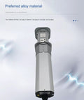 Heavy Duty Pop Up Power Strip With Integrated Wireless Charging Pad Retractable Hidden Desktop Outlet Smart Countertop Charger in alloy material.