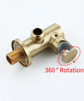 CUTPOIY 8 Inches Rain Shower System Shower Faucet Set Hidden Handheld Shower Set with 6 PCS Body Sprayer Jets Faucet Shower Combo Set Brushed Gold Brass Body 360° rotating valve