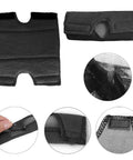 Universal Welding Helmet Rear Sweatband with Air Cushion Foam and Velcro Ring, showing detail views and full attachment setup.