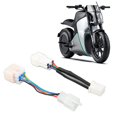 Badass Heavy Duty Ip67 Waterproof Connector Set For Electric Motorcycle Hall Sensor Controller Wire Extension with colored wires.