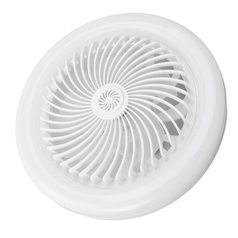 LED Ceiling Fan Light with Remote Control, 30W Silent Enclosed Fan for, featuring a sleek white ceiling fan design.
