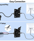 Waterproof Wall Socket Passthrough For Starlink Mini Aluminum DC 5.5x2.1mm Female Power Connector Outlet installation diagram