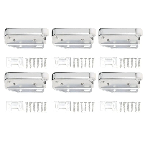 Push To Open Cabinet Latch Set 6 Pack Iron Spring Catches For Self Closing Doors No Fuss Install Lightweight 30,000 Cycle Life