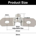 Heavy Duty 30 Pack M5 Screw Quarter Inch 304 Stainless Steel Rigid Pipe Straps Weather Resistant Wall Mount Cable Clamps dimensions