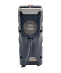Rear view of Slip Right In Road Trip Ready 200 Watt Car Power Inverter with dual AC outlets and USB port.