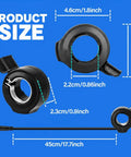 Product size details of thumb throttle for mid drive electric bikes waterproof 3 pin female connector compatible with Bafang motors