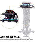 Beefed Up Aluminum Steering Linkage Set For Axial SCX24 Upgrades High Tightening Steering Rods CNC Machined Precision Compatible With Deadbolt C10 Wrangler JLU CRC B 17 Betty Gladiator Bronco Scale 1 24 RC Crawler, installed on 1/24 RC crawler