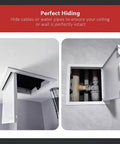 Rock Solid 2 Pack 12X12 Inch Metal Access Panels With Strong Magnetic Latch, showcasing flush installation for wall pipe access.