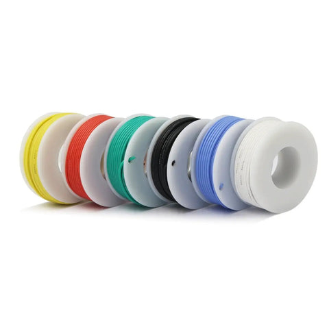 18 Gauge Silicone Rubber Wire Kit For DIY Electronics, Flexible Stranded Wire, 6 Color Coded 16.4 Feet Each, 600V Rating, -60C To 200C, Tin Copper For Easy Soldering And Heat Dissipation, Ideal For Prototyping And Hookup Projects
