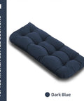 Outdoor Bench Cushion Tufted 44x22x4 Inch Loveseat Pad For Patio Furniture Garden Wicker Chair Porch Swing Indoor Outdoor Use Fade Resistant Waterproof Dark Blue Comfy All Weather Ready