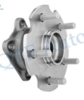 Side view of a wheel bearing hub from Set Of Four Front And Rear Wheel Bearing Hub Assemblies For 2006 2012 Toyota RAV4 4WD L4 Models