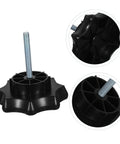 Black Spare Tire Hold Down Bolt For Cars High Strength Spare Wheel Carrier Screw with durable build, side and top view
