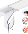 Drop Ceiling Hooks 20 Pairs For Hanging And Suspended Ceilings Tile Clips And Grid Hangers in use, attached to ceiling grid
