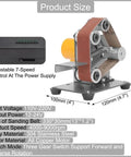 Rugged Little Bench Grinder And Belt Sander With Adjustable Speed Badass 13 Inch Tool, showing adjustable speed control and stainless steel body.