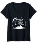 Powered Paragliding V Neck Tee For Paramotor Fans This Is My Lucky Paraglider Shirt With Funny Paragliding Quote on black tee