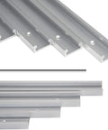 Top Shelf Aluminum Miter T Slot Tracks With Pre Drilled Mounting Holes 4 Pack 48 Inch Bars, aluminum, pre-drilled, for woodworking jigs.