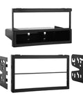 Mazda 1995 To 2006 Single Or Double DIN Car Stereo Drop In Installation Kit with contoured dash fit for aftermarket radios.