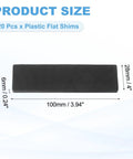 Built Tough 120 Pack Black Plastic Tile Shims 15 64 Inch Thick structural spacers shown with size dimensions on a flat background.