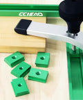 Beefy 10 Pack T Track Nuts M6 And M8 T Slot Sliders For 30mm Aluminum Extrusion Profiles on wood with clamp.