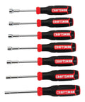 Seven Piece Nut Driver Set With Extended Reach Hollow Shaft For Fast Turning SAE And Metric Sizes Includes Speed Torque And Tactile Zones