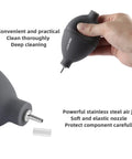 Air Blower And Cleaning Brush Kit For Espresso Machines And Coffee Grinders, All In One Dust Duster With Walnut Wood Handle CS7088 OS