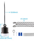 Low Voltage Outdoor Pendant Lights Pack Of 4, 12V LED Hanging Tree Lights For Gazebo And Pergola shown with chains and installation kit