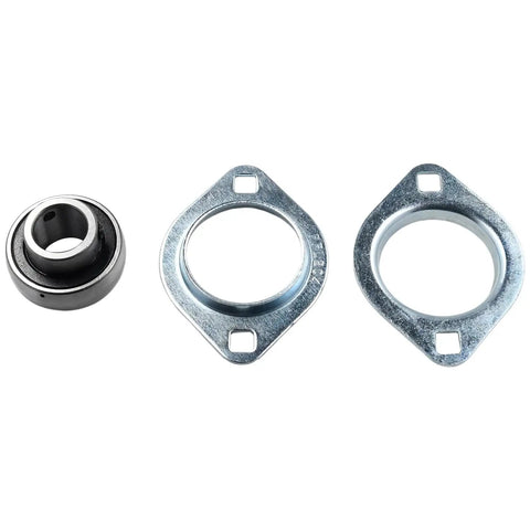 Three Quarter Inch Pressed Steel Flange Bearing Two Bolt Mounted SBPFL204-12 SBSFL204-12 components on white background
